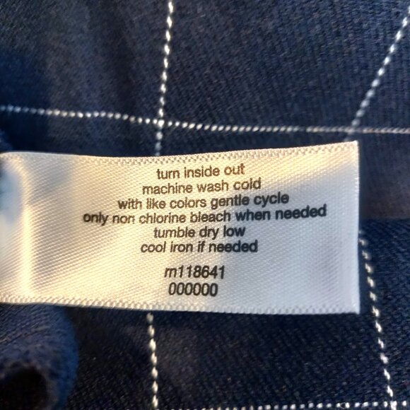 Lane Bryant Women Size 24 NWT Navy Windowpane Nautical Perfect Drape Ankle Pants - Picture 11 of 12